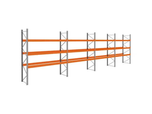 palletstelling,basis+3xaanbouw,HxBxD 3990x14900x1100mm,vakl. 3400kg