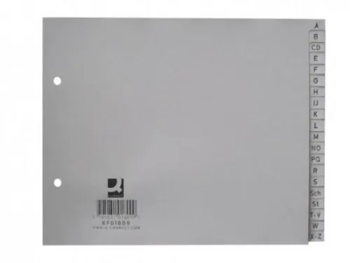 Tabbladen Set A-Z PP A4 2-Gaats 20 Tabs Grijs