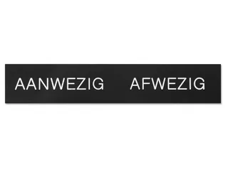 Kopstrook Aanwezig Afwezig Zwart Voor Menoor Bma Borden - 1