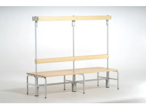 dubbele zitbank,HxLxD 1650x1500x725mm,houten lijst,frame staal RAL7035