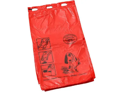 hondenpoepzakjes,dikte 15 µm,LxB 350x200mm,rood