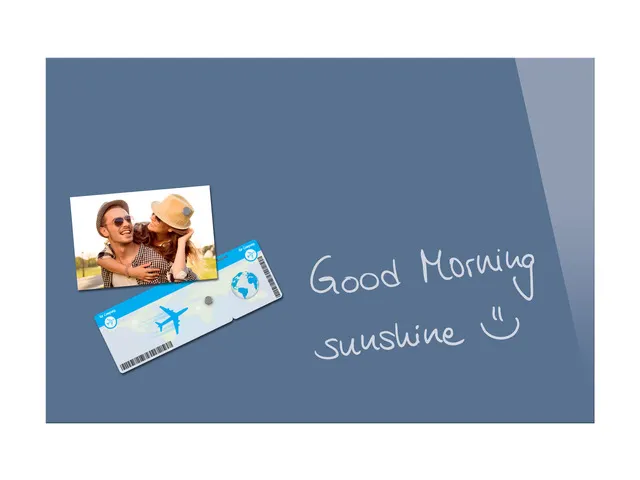 Glasmagneetbord Be!Board gepoederd blauw 40x60x0.9cm incl. 2 magneten