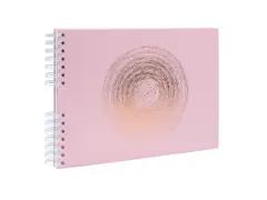 Fotoalbum Spiraal 50p wit 32x22 Ellipse roze