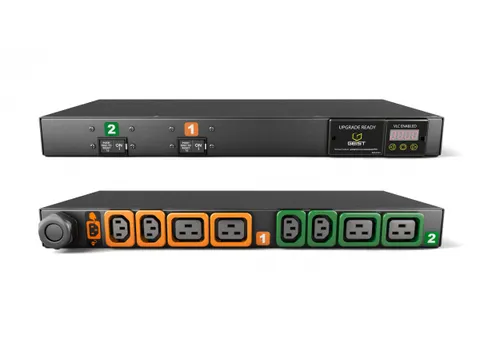 Vertiv MG01D1R1-08P443-3PS6B2H10-S, Gemeten, 1U, Horizontaal, Zwart, L