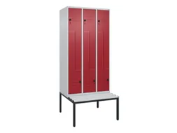 Z-garderobekast,HxBxD 2120x900x815mm,6vak,vak B 300mm,draaigrendel