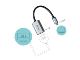 i-tec Metal C31METALVGA60HZ, 0,15 m, USB Type-C, VGA (D-Sub), Mannelij - 4