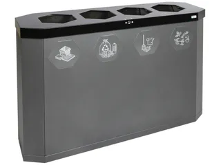 afvalverzamelstation,4x45l,HxBxD 830x1200x355mm,4opening(en) - 1