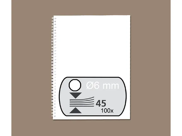 Draadrug Fellowes 6mm 34-rings A4 wit 100stuks