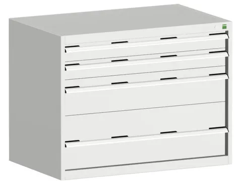 ladekast 800x1050x750mm 4laden zware lasten romp RAL7035 front RAL7035