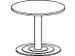 vergadertafel,HxØ 720x900mm,rond,schotelvoet RAL9006,blad beuken
