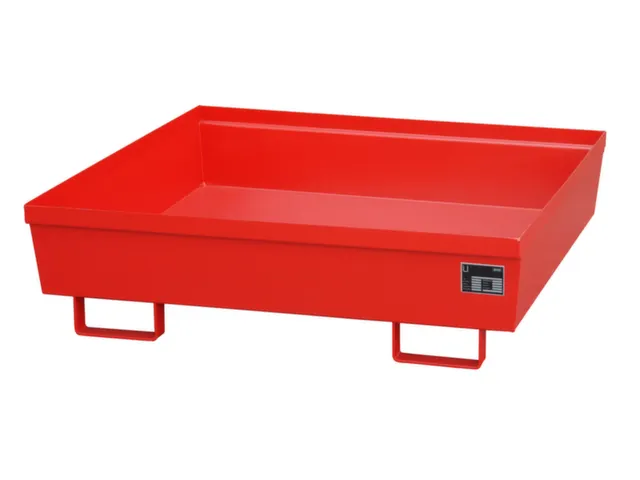 Opvangbak 4x 200l Opvangvol. 280l Rood 335x 1200x 1200mm Open