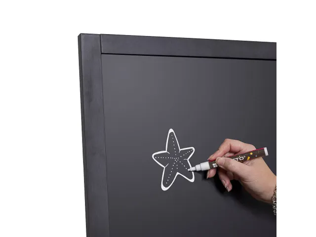 Krijtstoepbord Houten A-Bord Flip 68x140cm Zwart