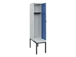 locker met bank,HxBxD 1950x400x815mm,1vak,vak B 400mm,draaigrendel