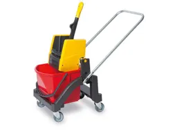 Dweilwagen,Emmer 1X17L Rood,Frame Kunststof,4Zwenkwielen