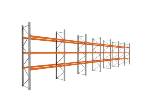 palletstelling,basis+6xaanbouw,HxBxD 3990x19700x1100mm,vakl. 3000kg