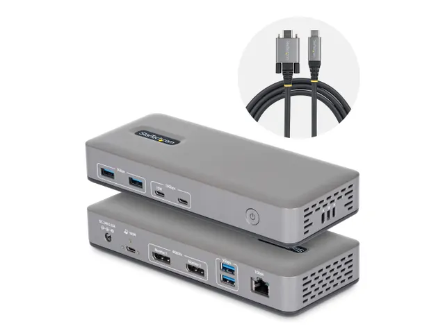 StarTech USB-C Docking Station 2x DP 4K60, 1GbE, 100W PD