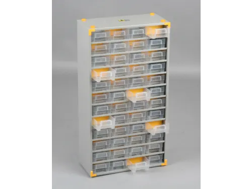 assortimentskast,HxBxD 565x300x140mm,48lade(s),laden transparant