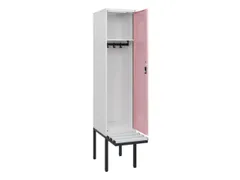 locker met bank,HxBxD 1950x400x815mm,1vak,vak B 400mm,cilinderslot