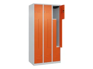 Z-garderobekast,HxBxD 1850x900x500mm,vak B 150/300mm,cil.-slot - 2