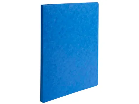 Map met gerilde rug in glanskarton 24x32cm 400gm² Blauw A4