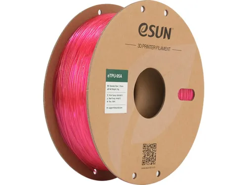 3D Printer Filament eTPU-95A eSun 1,75mm Transparant Roze 1kg