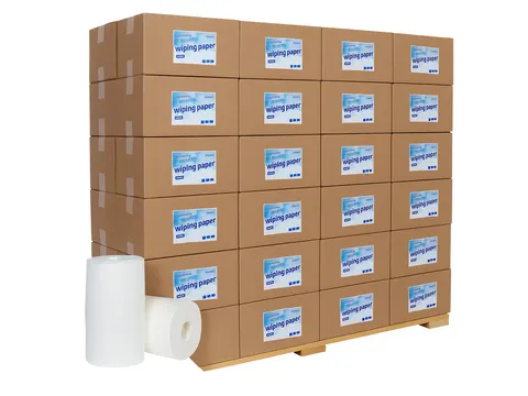 Poetsrol Budget Mini 1-laags 21,5xØ14cmx120m 11 rollen Wit Pallet