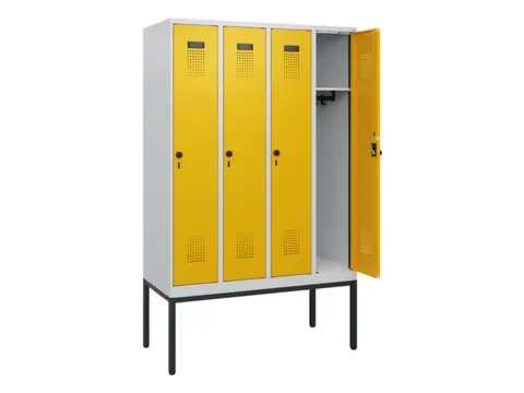 schoollocker,HxBxD 1950x1200x500mm,4vak,vak B 300mm,draaigrendel