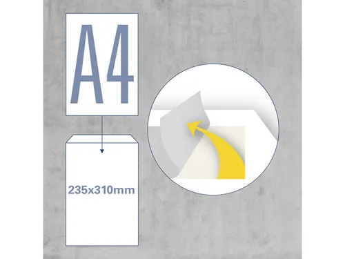 Envelop Raadhuis 235x305 Plakstrip Transparant 45 Micron 1000 Stuks