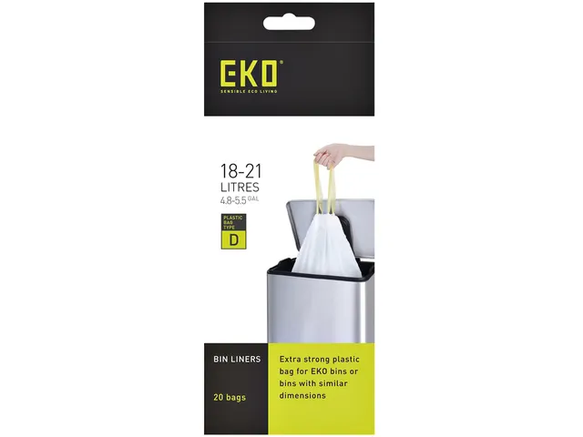 Afvalzak EKO MDPE type D met trekband 55x55cm 18-21 Liter wit