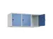 opzetkast,v. locker,3vak.,vak B 400mm,HxBxD 500x1200x500mm