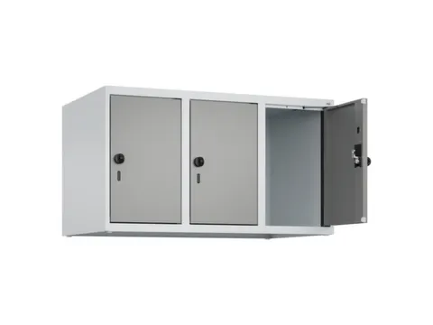 opzetkast,v. locker,3vak.,vak B 300mm,HxBxD 500x900x500mm,draaigrendel