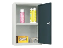 Hangkast 600x400x300mm 1 Verstelbaar Legbord Ral 7035 Front Ral 7016