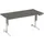 Elektrisch ihv bureau,HxBxD 730-1230x1600x800mm,blad onyxgrijs