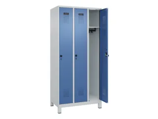 locker,HxBxD 1950x900x500mm,3vak,vak B 300mm,draaigrendel,voeten - 2