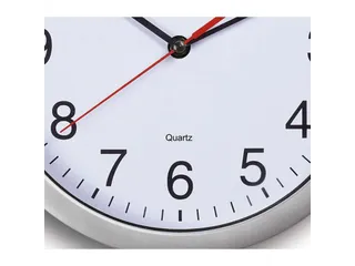 Wandklok MAULrun quartz Ø25x5cm kunststof zilver/wit incl.batterij - 6