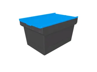 Herbruikbare containers HxLxB 340x610x400mm 58l PP-regeneraat blauw - 1