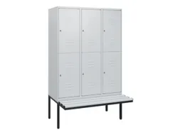Dubbeldekse dekenkist,HxBxD 1950x1200x815mm,3x2vak.,vak B 400mm