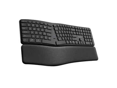 Trust Keyra Draadloos Ergonomisch Toetsenbord Zwart QWERTY US
