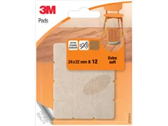 Viltjes Extra Soft Pads Beige 24x22 mm Blister 12 Stuks