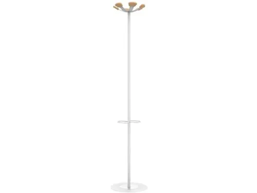 Unilux kapstok Aurora Staand Wit Beukenhout 6 haken