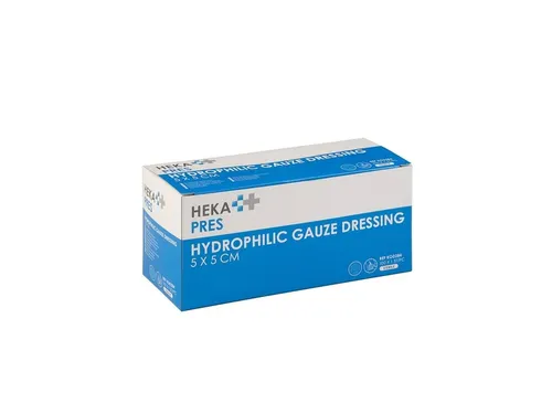 Hydrofiel gaaskompres Hekapres 5x5 steriel