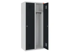 lockerkast,HxBxD 1800x800x500mm,2vak,draaigrendel,sokkel,romp RAL7035