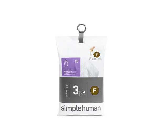 Simplehuman Afvalzak code F 25-30 liter 60 stuks