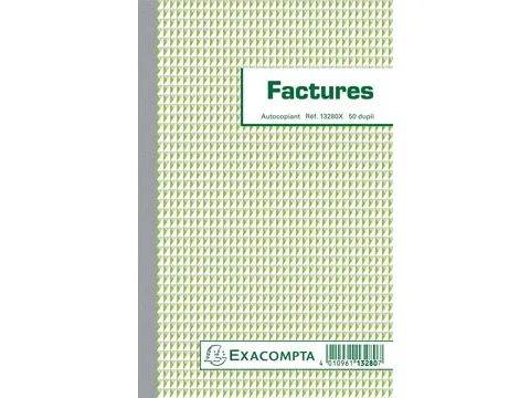 Exacompta Facturen, Ft 21 X 13,5 Cm, Dupli, Franstalig