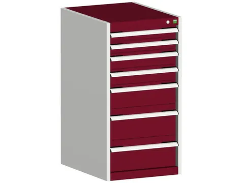 ladekast HxBxD 1000x525x650mm 7laden romp RAL7035 front RAL3004