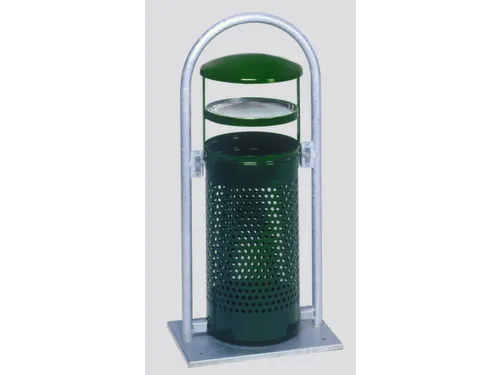 Afvalbak met beugel 65 liter asbakinzet hxbxd 1080x580x380mm RAL6005