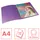 Colour'Breeze ringmap, 4 ringen, PP, ft A4, met soepele kaft Lavendel