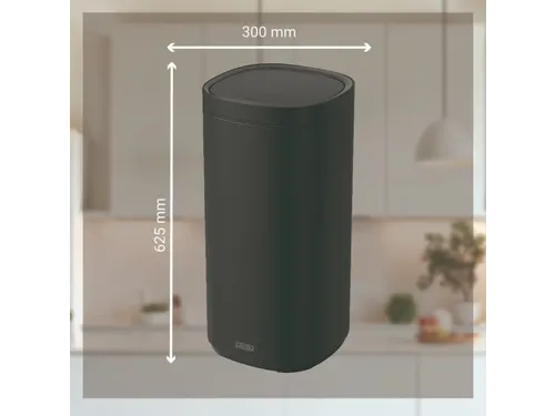 Afvalbak Desq 6130.09 Touch 30 liter RVS zwart