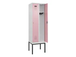 locker,HxBxD 2120x600x500mm,2vak,vak B 300mm,cil.-slot,voetonderstel