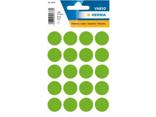 HERMA 1878 Multipurpose etiketten Rond 19mm Fluor Groen 100 stuks - 1